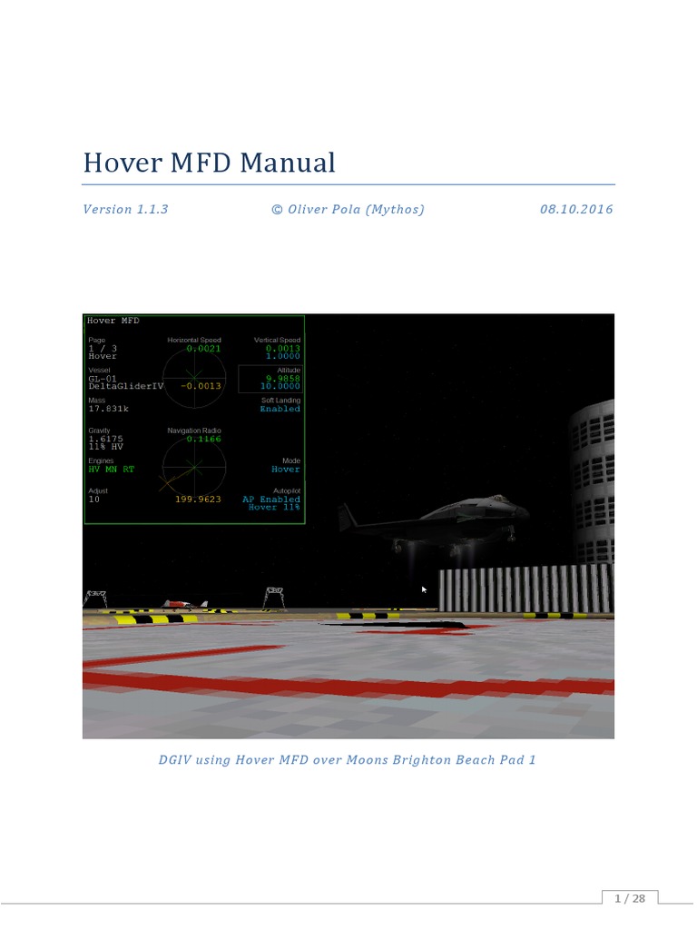 Hover MFD | PDF | Thrust | Reaction Control System
