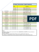 Schedule of JEE Mains 2023 Mock Test Series 2