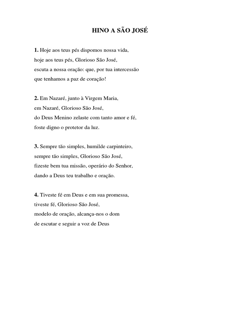 Hino A São José PDF | PDF