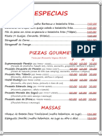 Especiais e Pizzas de Pousadas