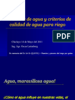 Fuentes de Agua y Criterios de Calidad de Agua para Riego: Chiclayo 14 de Mayo Del 2011 Ing. Agr. Oscar Lutenberg