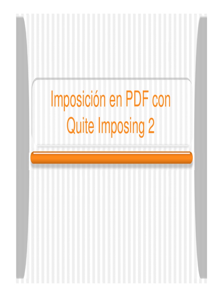 Imposición de PDF con Quite Imposing | PDF