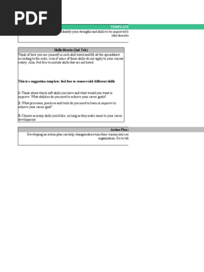[Engineers and PMOs] Skills Matrix and Swot Analysis