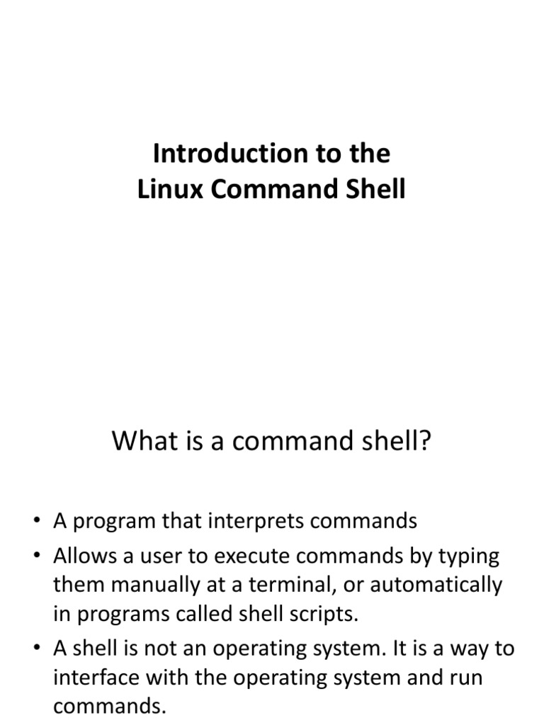 Intro To The Linux Command Shell PDF | PDF | Filename | Command Line ...