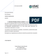 Carta de Solicitud de Practicas