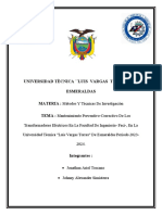 Mantenimiento transformadores FACI