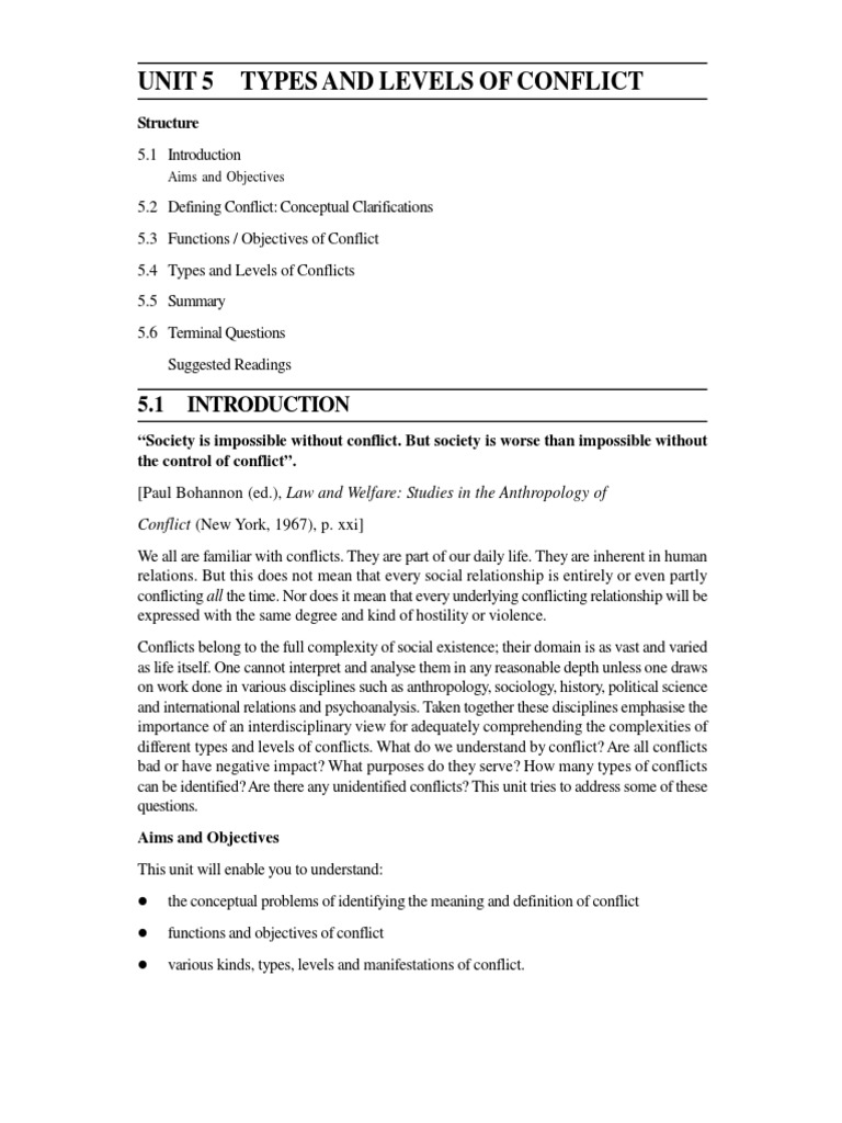 Understanding Types of Conflict | PDF | Sociology | Violence