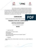 Convocatoria Campeonato Estatal de Ruta 2023 PDF