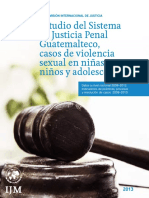 Estudio Del Sistema de Justicia Penal Guatemalteco, Casos de Violencia Sexual en Niñas, Niños y Adolescentes