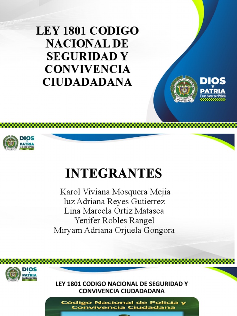 Ley 1801: Código de Convivencia Ciudadana | PDF | Policía | Derechos