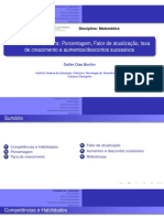 Matemática Financeira: Porcentagem, Taxa, Fator e Aumentos