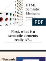 HTML Semantic Elements