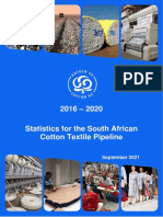 South African Cotton Textile Pipeline Statistics 2016-2020