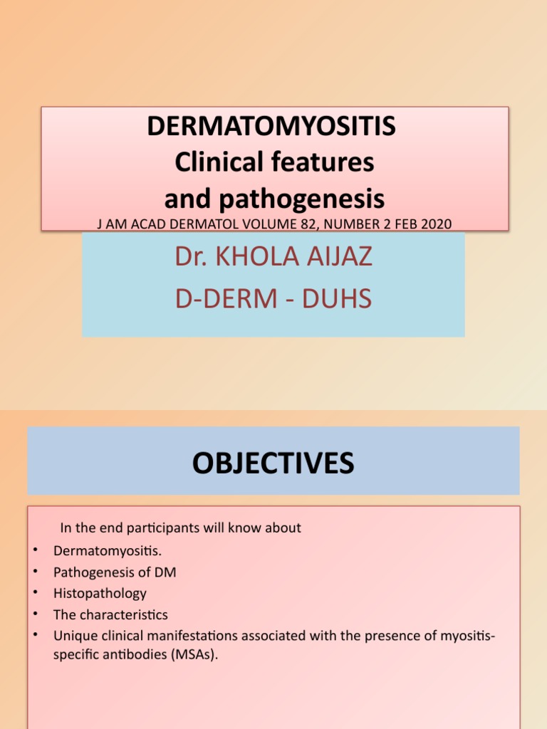 DERMATOMYOSITIS | PDF | Causes Of Death | Epidemiology