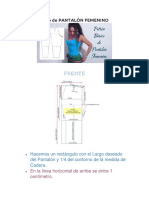 Trazo Basico de Pantalon Dama PDF