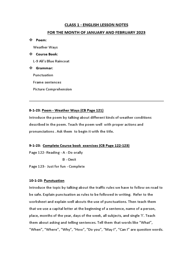 English Lessons for Young Learners | PDF | Punctuation | Question