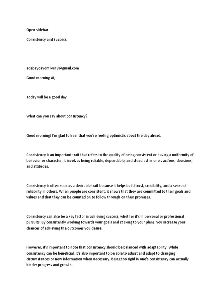 On Consistency | PDF | Disciplines | Psychological Theories