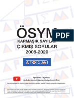 Apotemi Karmaşık Sayılar Ösym Son 15 Yıl Çıkmış Sorular