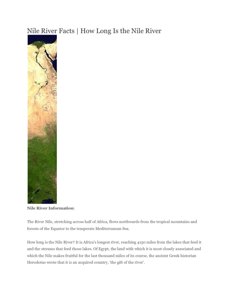 Nile River Facts | Nile | Earth &amp; Life Sciences