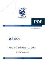 MYU 521 SP HAFTA 2 Stratejik Planlama Ve Temel Unsurları