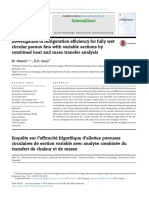 Investigation of Refrigeration Efficiency For Fully Wet Circular Porous Fins With Variable Sections by Combined Heat and Mass Transfer Analysis.