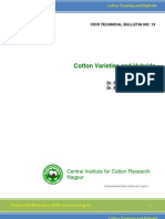CICR Technical Bulletin on Cotton Varieties and Hybrids