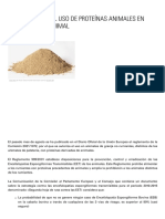 Autorización Del Uso de Proteínas Animales en Alimentación Animal PDF