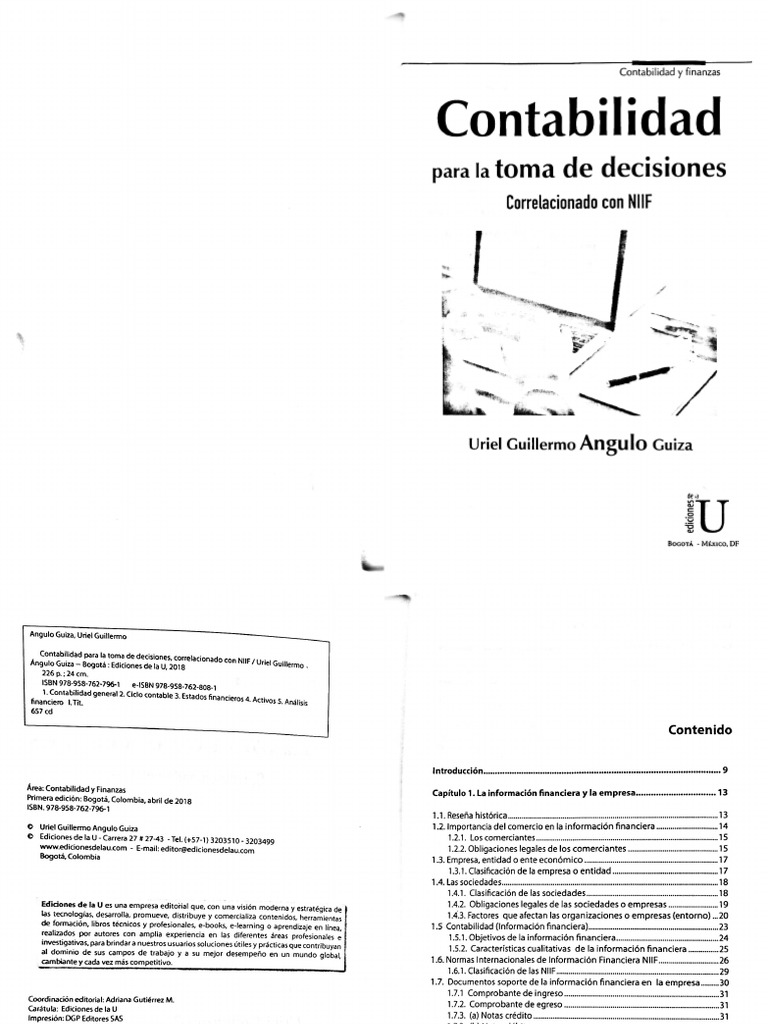 Contabilidad para La Toma de Decisiones. | PDF