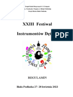 XXIII Festiwal Instrumentów Dętych: Regulamin