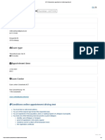 ACT - Driving License Appointments - Detailed Appointment