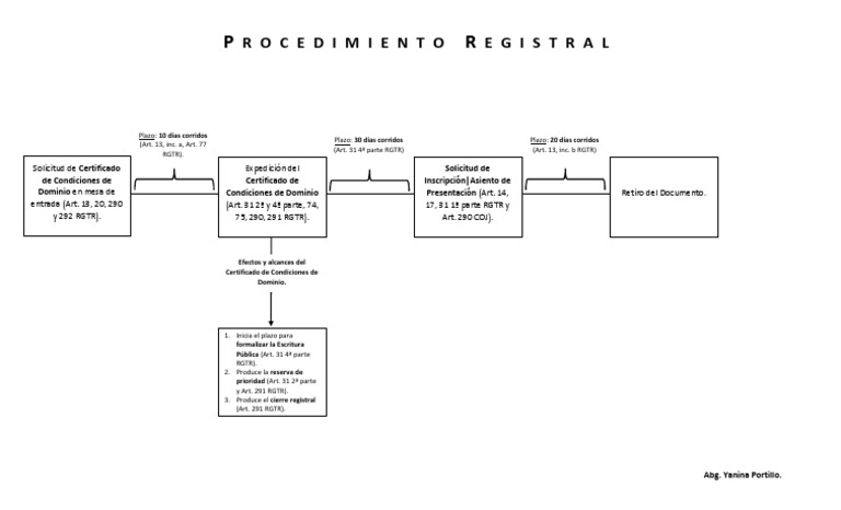 Procedimiento Registral Mapa Conceptual Pdf 