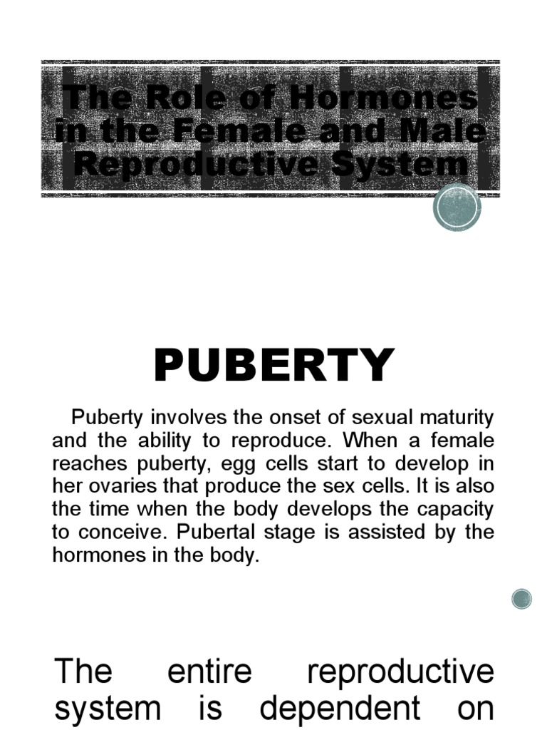 The Role of Hormones in The Female and MALE REPRODUCTIVE SYSTEM | PDF ...