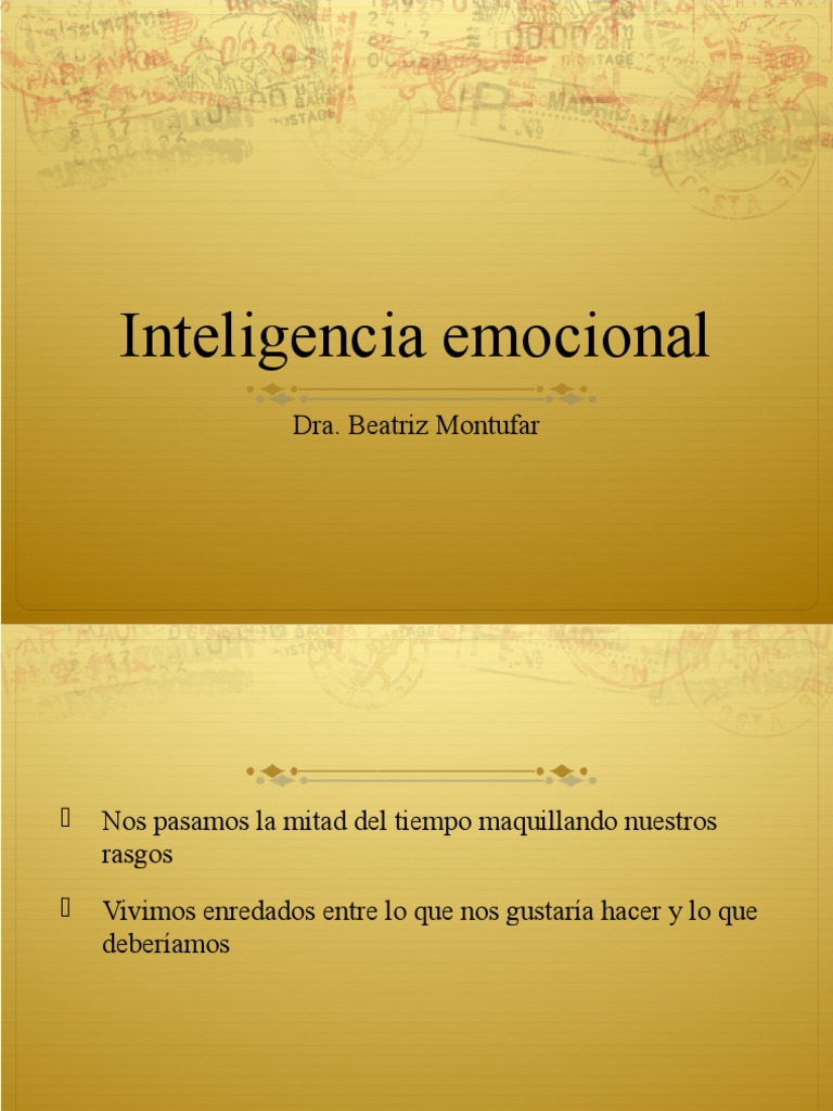 Inteligencia Emocional PDF Las emociones Mente