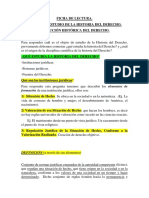 Ficha de Lectura. Objeto de Estudio y Evolución de La Historia Del Derecho.