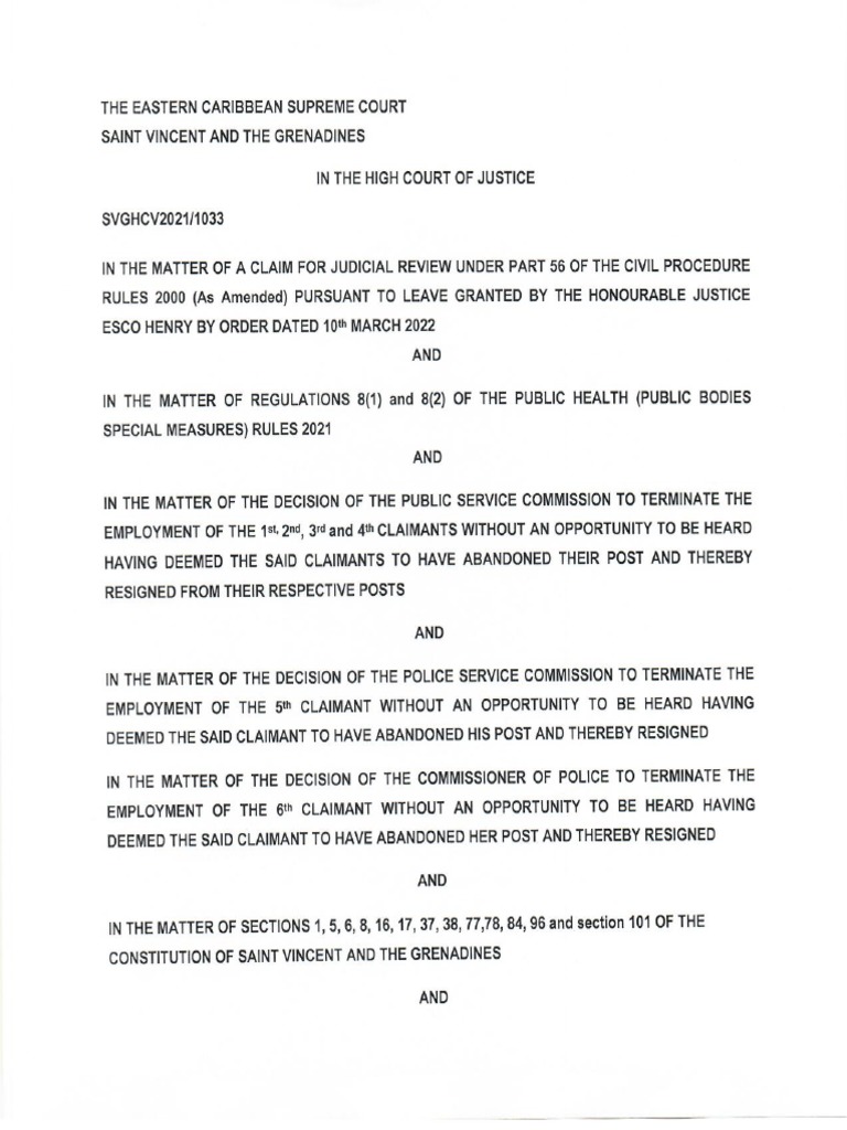 COURT ORDER SVGHCV20211033 Consolidated With SVGHCV20220053 | PDF
