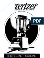 Osterizer Liquefier Blender Manual