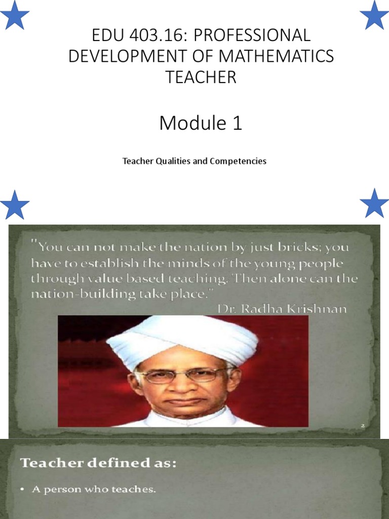 Professional Development Of A Teacher Pdf Teachers Educational