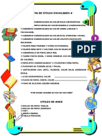 Lista de Útiles Escolares Enrique Fracchia