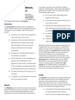 IMRAD Introduction Methods Results and Discussion 1