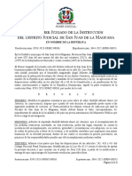 Resolución judicial modifica medida de coerción imputado San Juan