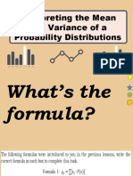 Interpreting The Mean and Variance of A Probability Distributions