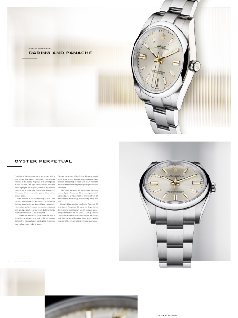 Brochure Oyster Perpetual En Pdf Pdf Watch Clock