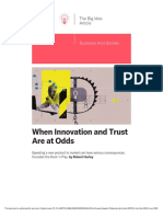 When Innovation and Trust Are at Odds