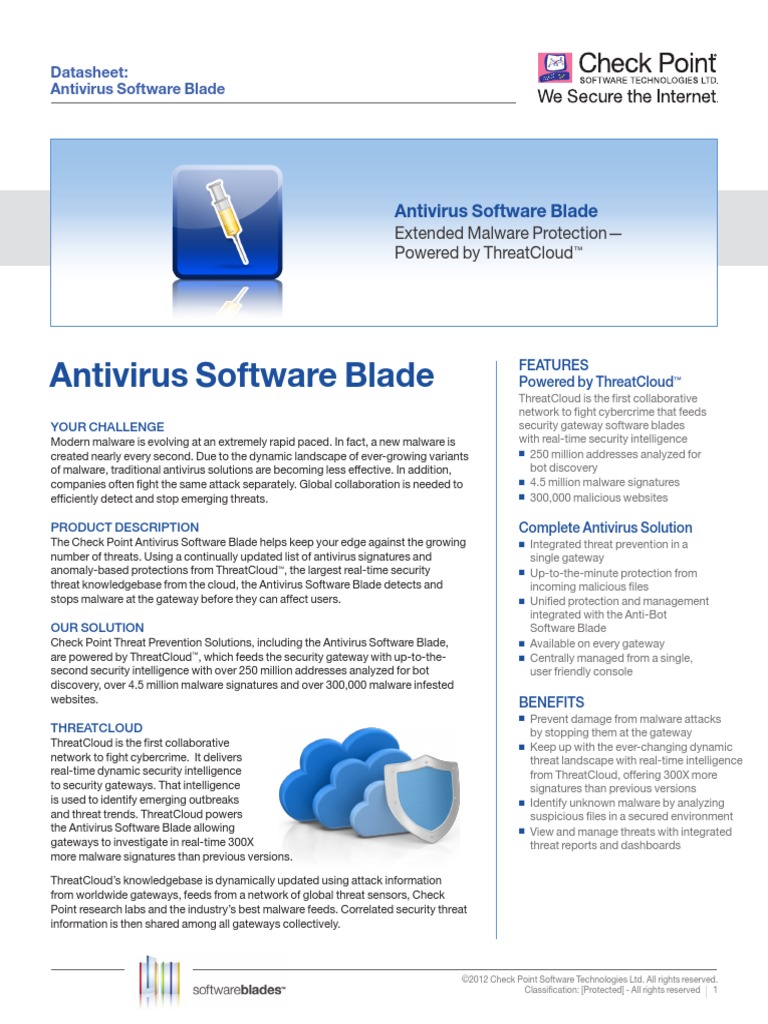 Antivirus Datasheet | PDF | Malware | Antivirus Software