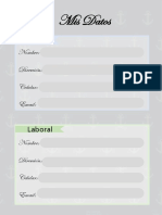 Datos personales y laborales, calendarios, metas y contactos