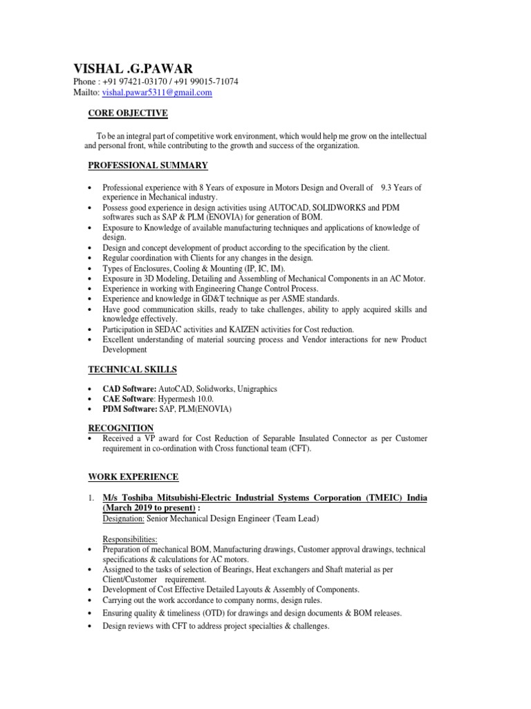 vishal-pawar-resume-pdf-electric-motor-product-lifecycle