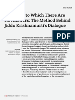 Krishnamurti's Revolutionary Dialogue Method