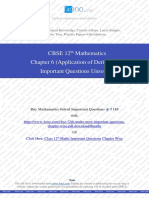 Class 12th Maths Chapter 6 (Application of Derivates) Unsolved