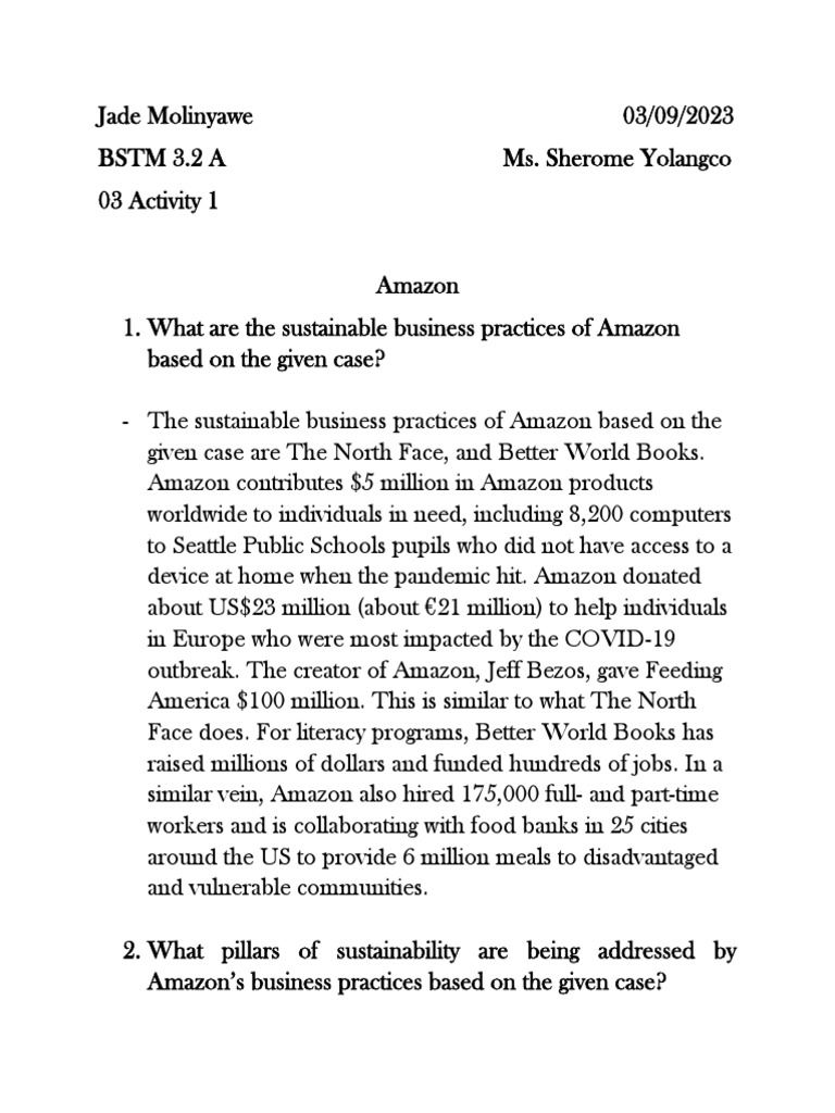 Amazon PDF Business Ethics Employment