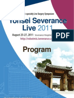 Yonsei Severence Live 2011 Scientific Program